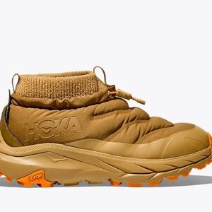 Hoka Tan Athletic Shoes with Orange Soles NIB